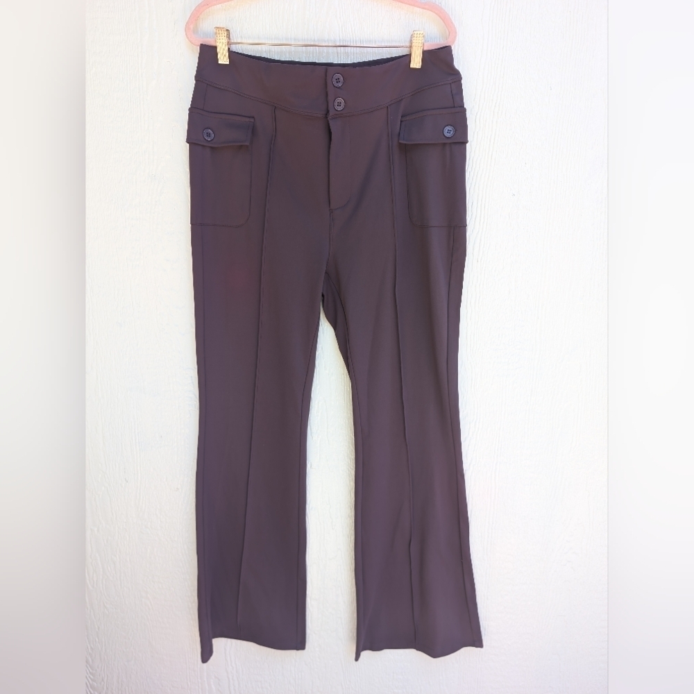 NWT Halara High Waisted Side Flap Pocket Flare Cargo Pants In Dusky Purple XL